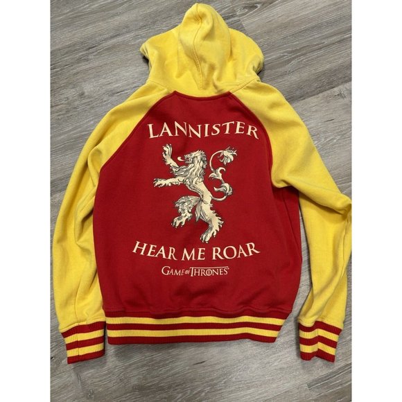 HBO Game‎ of Thrones Men Size Small S Zip Up Hoodie  Lannister Hear Me Roar - Picture 2 of 9